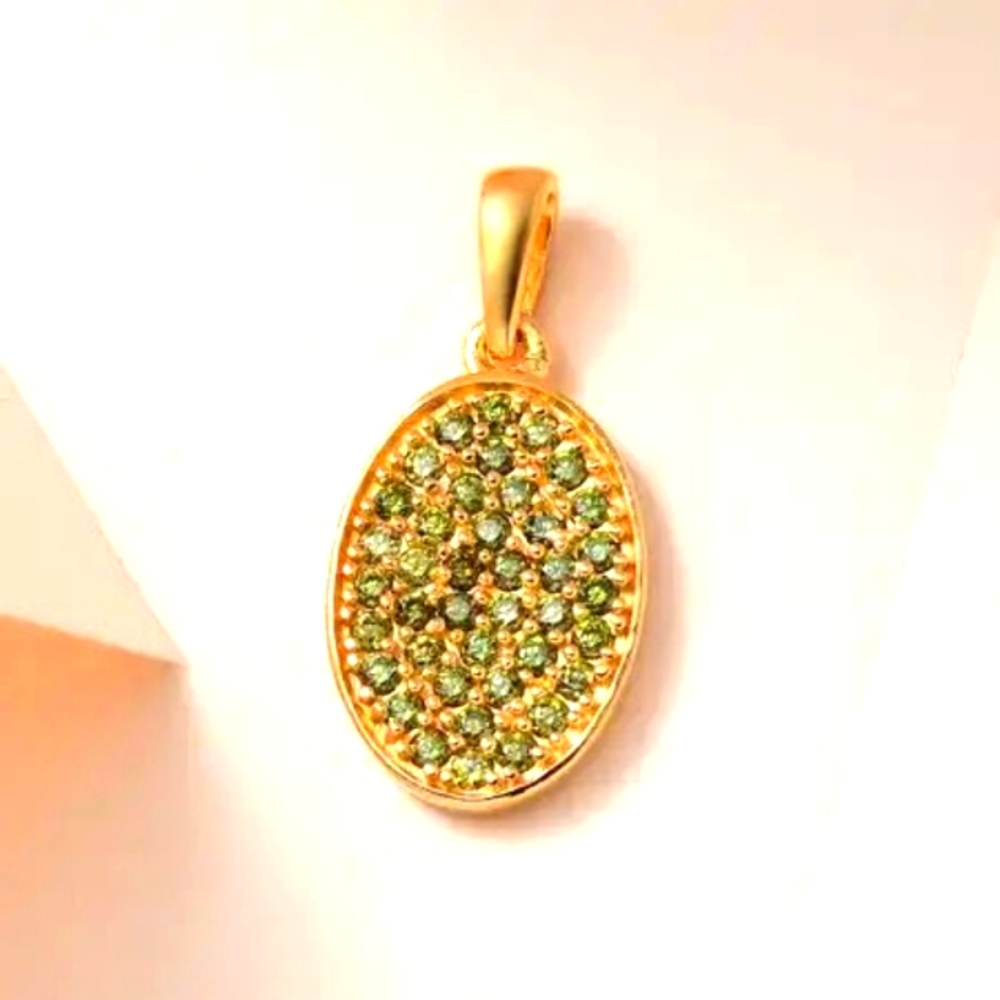COPY Peridot Colored Diamond Pendant